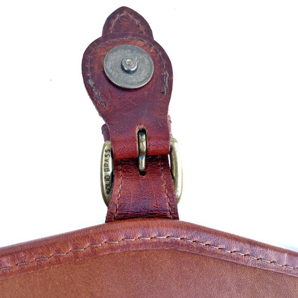 Western Timberland Crossbody | Camel Nubuck Leather Bag | Brass Hardware & Charm - Picture 11 of 16